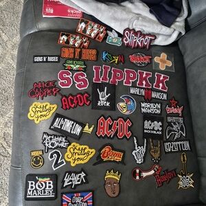 Assorted Band Logo Patches Set